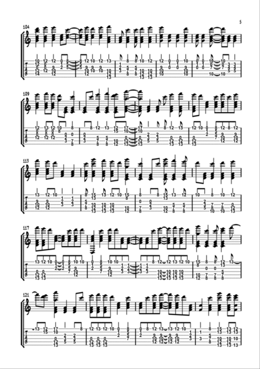 Run To The Father Run To The Father Guitar Tablature scores gallery preview page 5