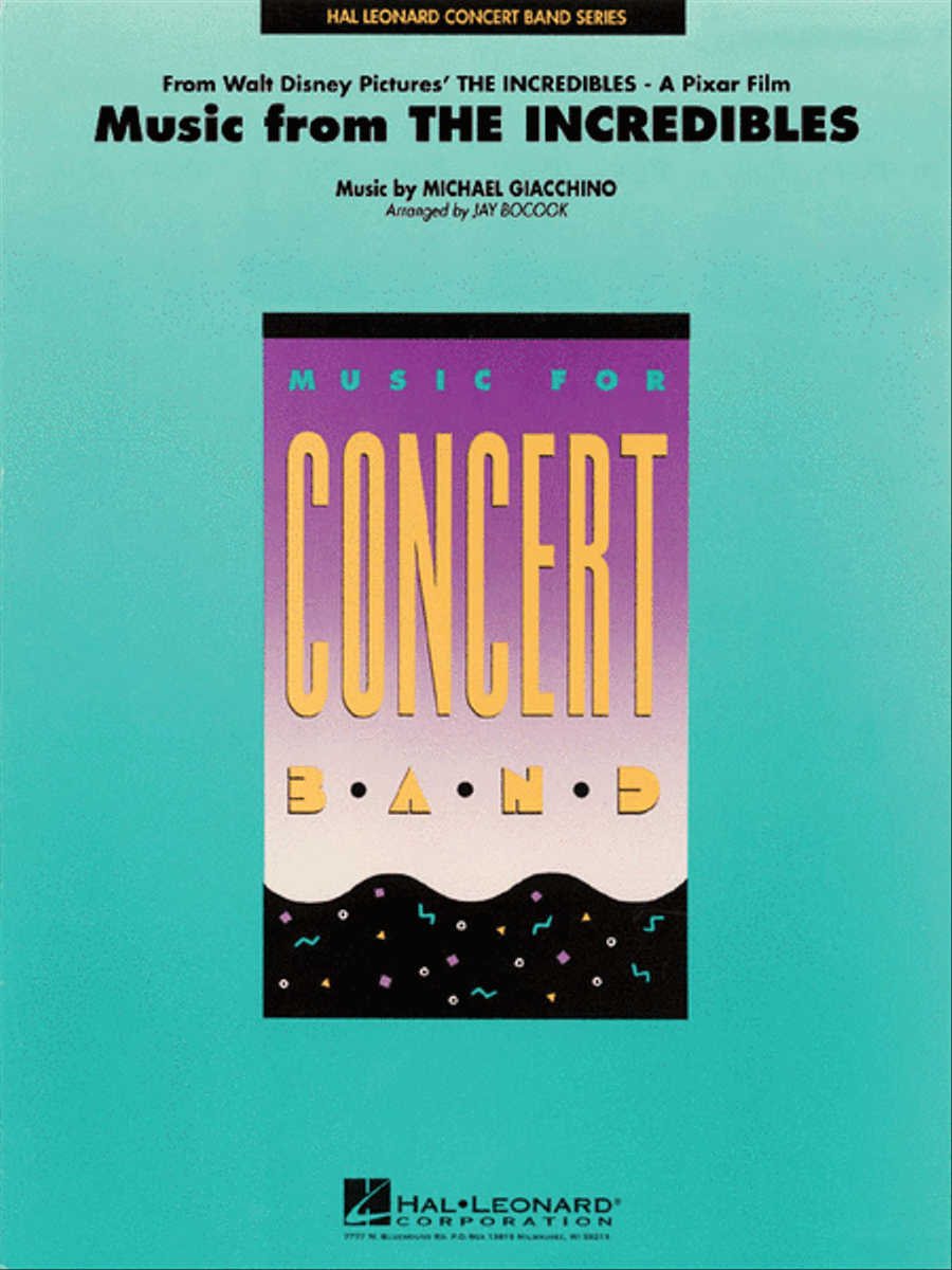 Music from “The Incredibles” Concert Band scores gallery preview page 1