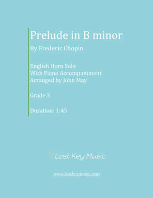 Prelude in B minor-English Horn Solo With Piano Accompaniment