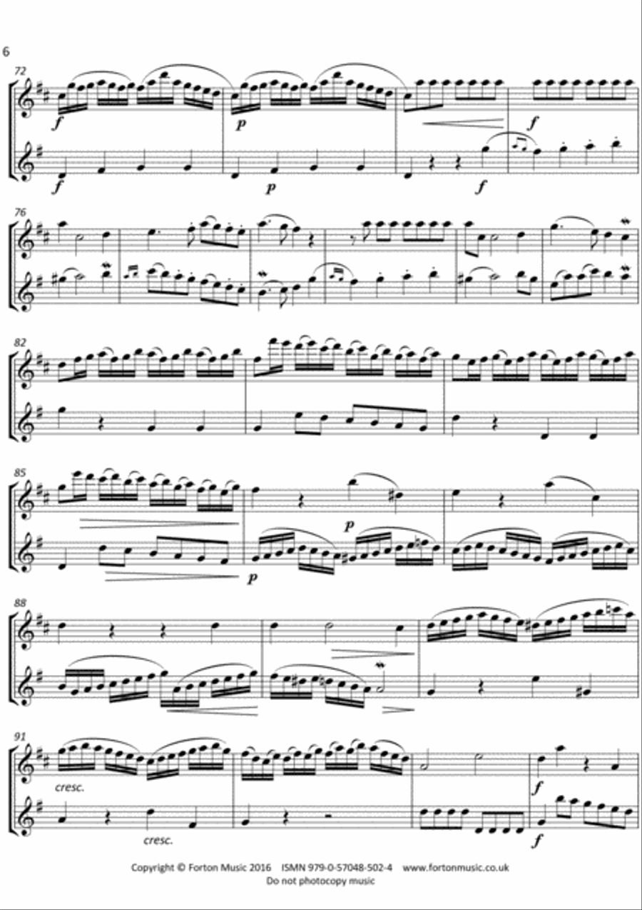 Duo Op. 5 No. 1 Flute scores gallery preview page 6