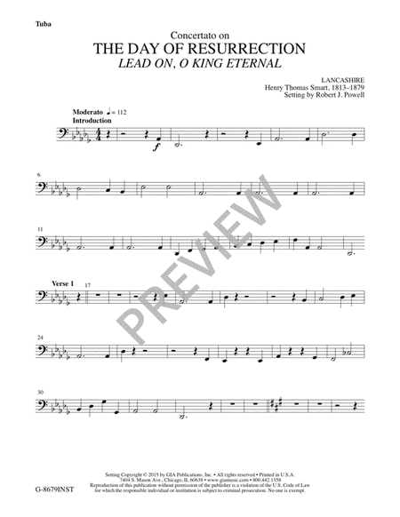 The Day of Resurrection / Lead On, O King Eternal - Full Score and Parts