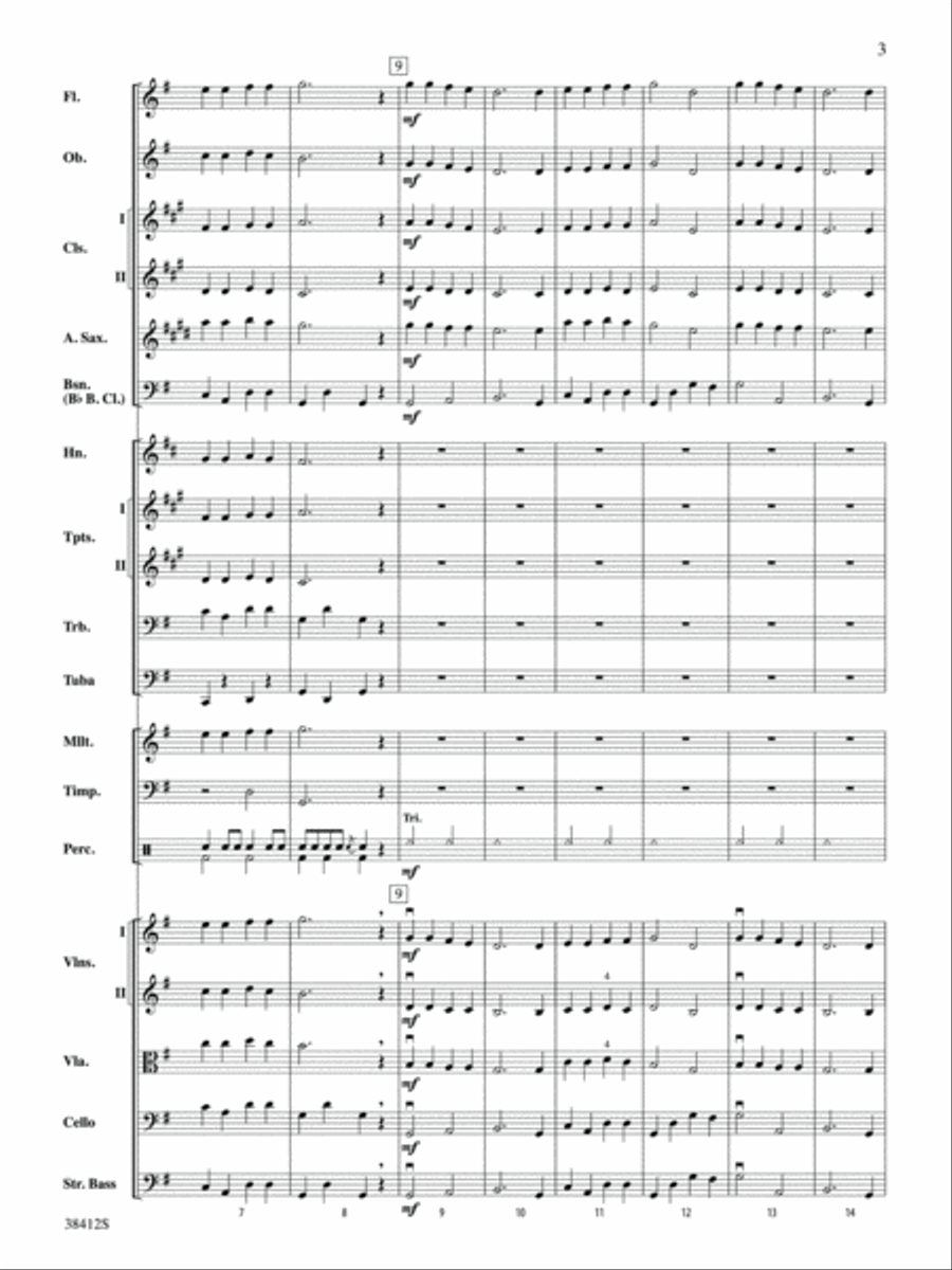Rigaudon: Score Full Orchestra scores gallery preview page 3