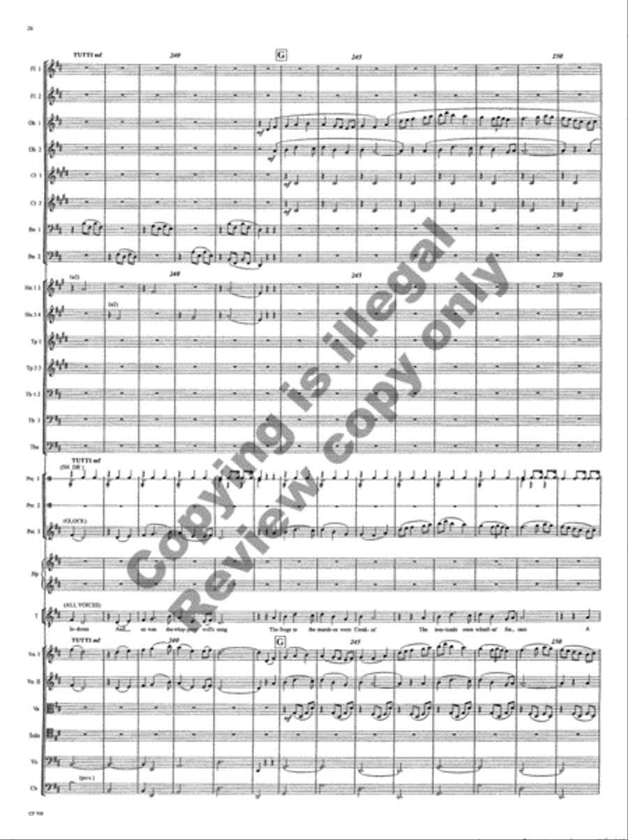 American Folk Song Suite (Orchestra Score) Choir scores gallery preview page 82