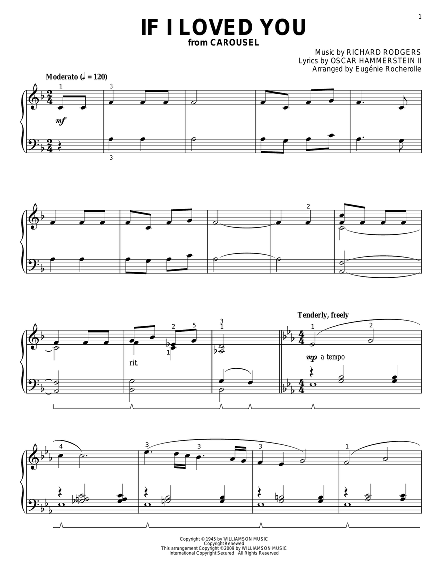 If I Loved You Piano Solo scores gallery preview page 1