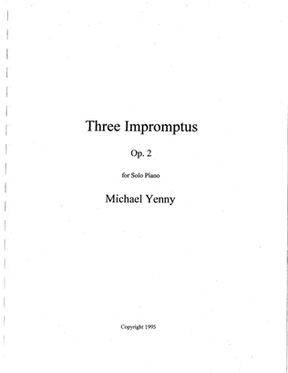 Three Impromptus, op. 2