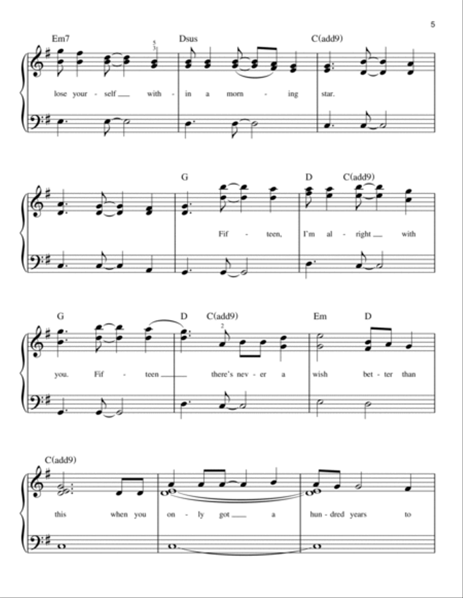 100 Years Easy Piano scores gallery preview page 5