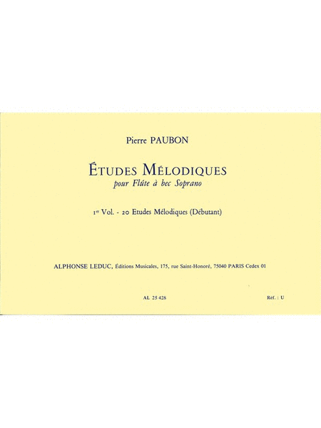 20 Etudes Melodiques (sop) (recorder Solo)