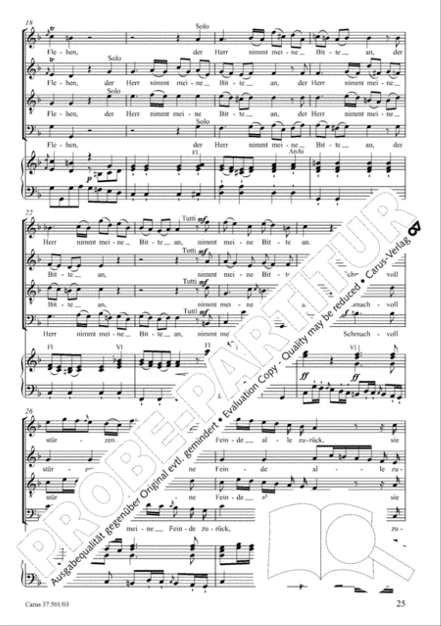 The Sixth Psalm of David (Der Sechste Psalm Davids) 4-Part scores gallery preview page 26
