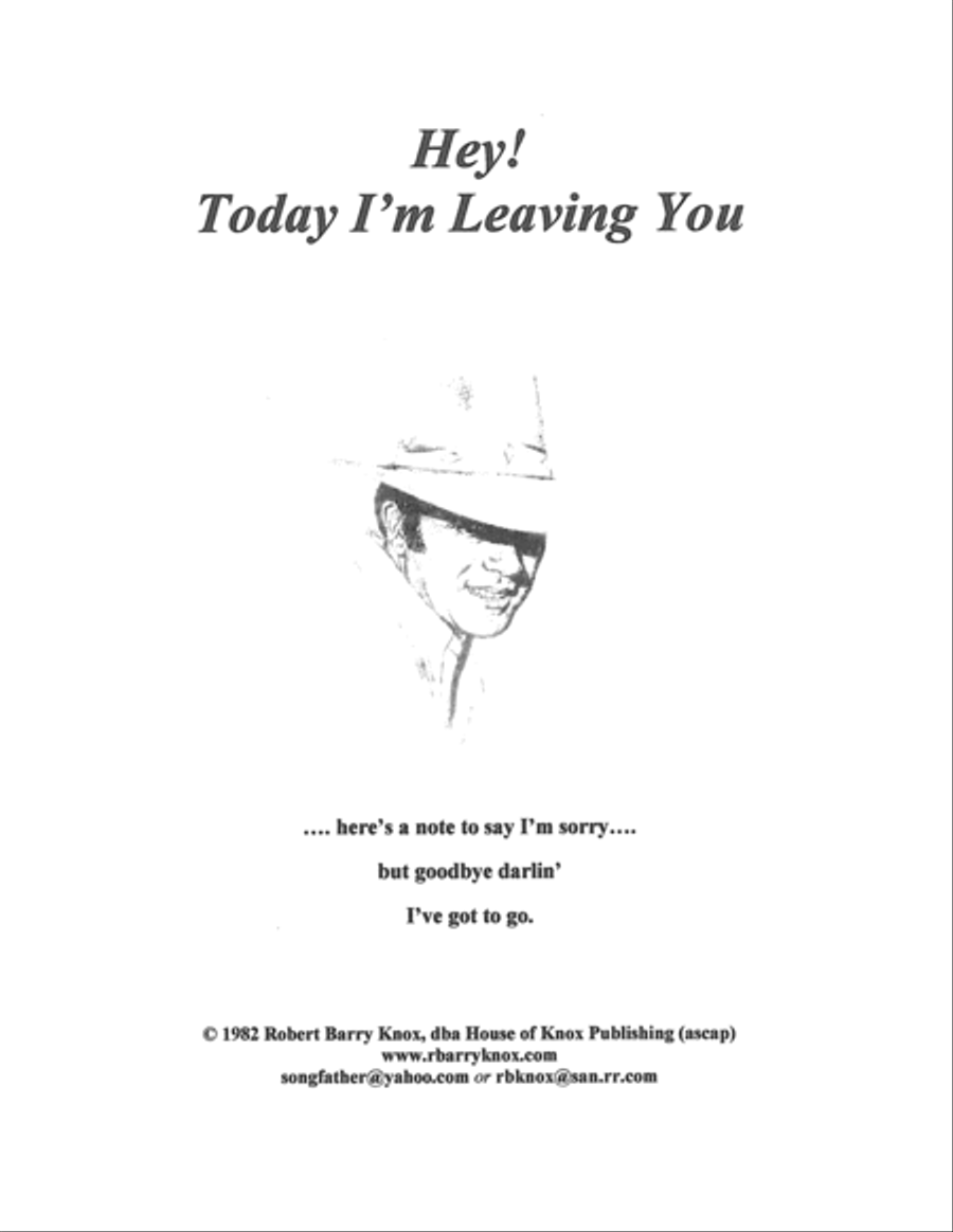 Hey! Today I'm Leave You Voice scores gallery preview page 1
