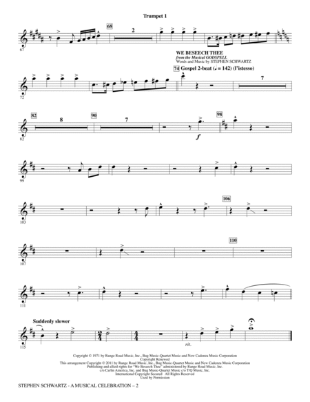 Stephen Schwartz: A Musical Celebration (Medley) - Trumpet 1
