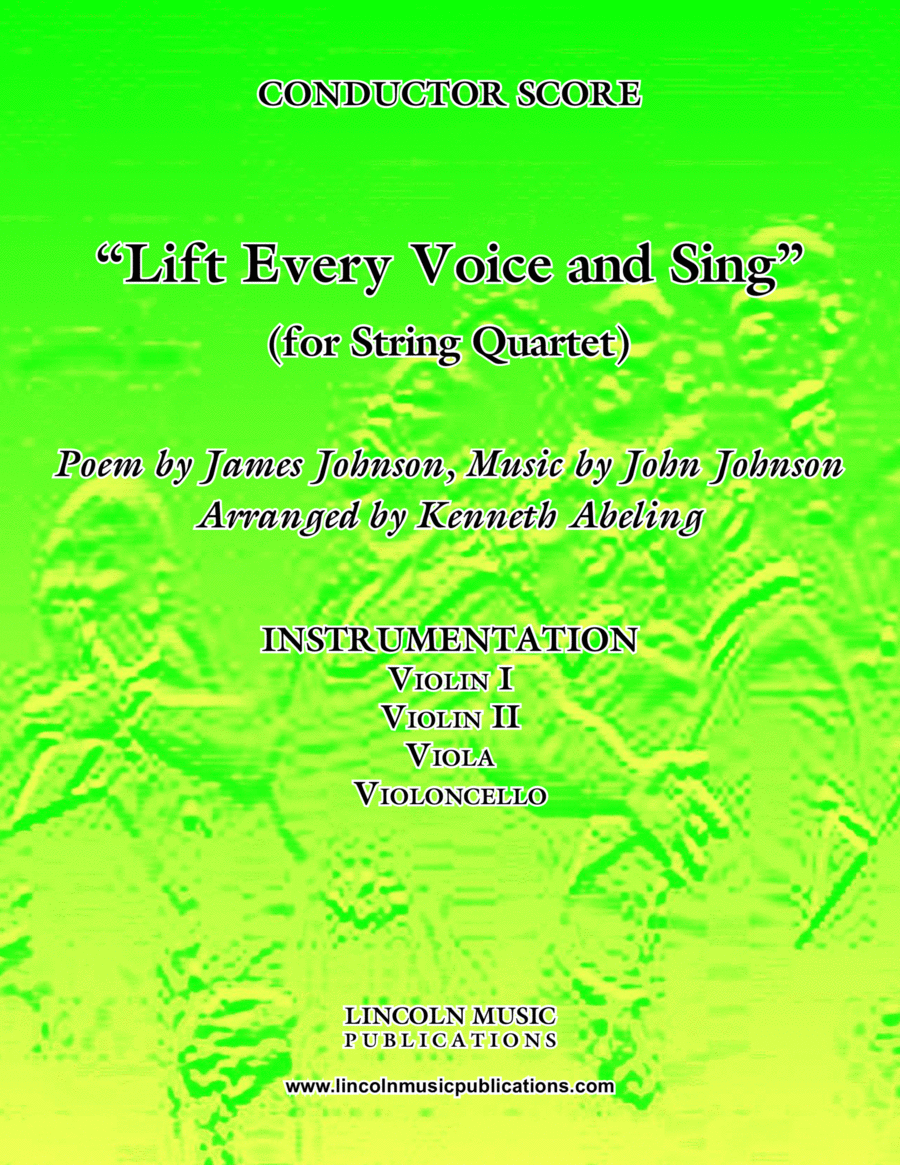 Lift Every Voice and Sing (for String Quartet) String Quartet scores gallery preview page 1