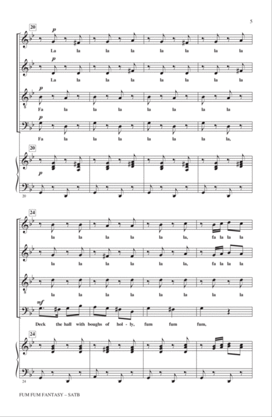 Fum, Fum, Fum 4-Part scores gallery preview page 4