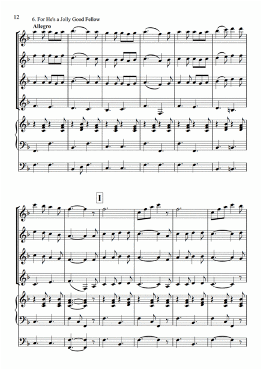 English Folk Song Potpourri Set of Parts scores gallery preview page 12