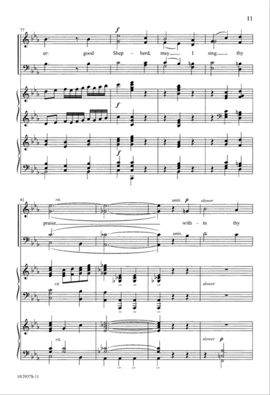 The King of Love My Shepherd Is 4-Part scores gallery preview page 11
