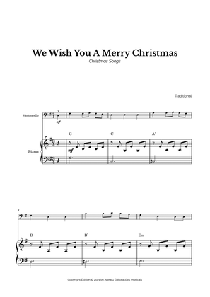 We Wish You A Merry Christmas for Easy Cello and Piano