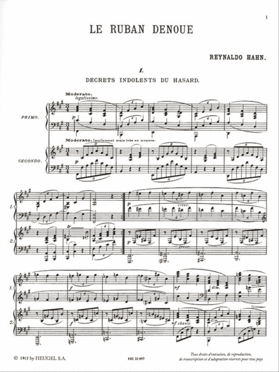 Le Ruban Denoue 12 Valses A Deux Pianos Et Une Melodie Piano Solo scores gallery preview page 2