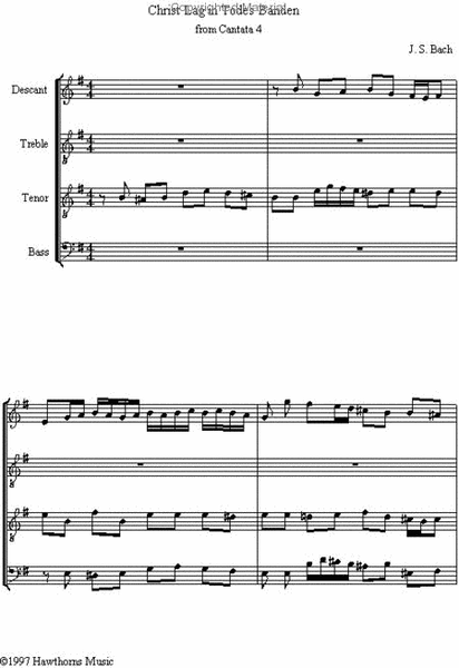 Christ Lag in Todesbanden - Score and parts image number null