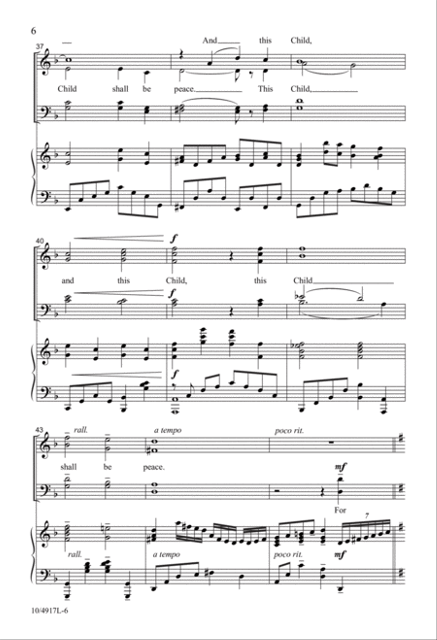 A Child Is Born 4-Part scores gallery preview page 6