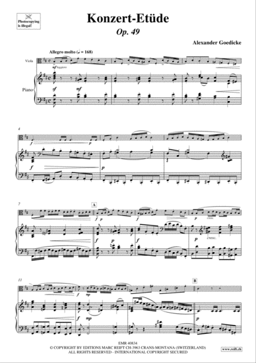Konzert-Etude Viola scores gallery preview page 5