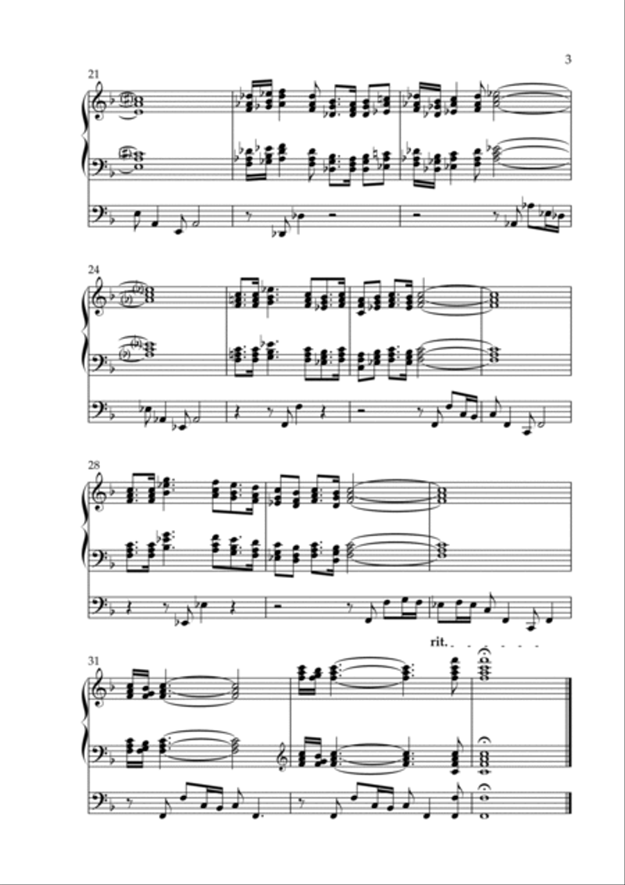 Angelic Triptych, Op. 218 (Organ Solo) by Vidas Pinkevicius Organ Solo scores gallery preview page 3