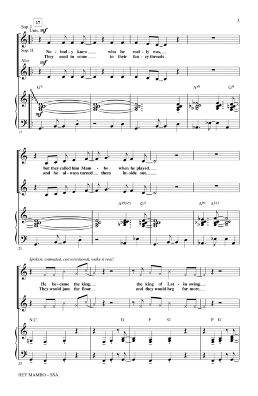 Hey Mambo Hey Mambo SSA scores gallery preview page 2