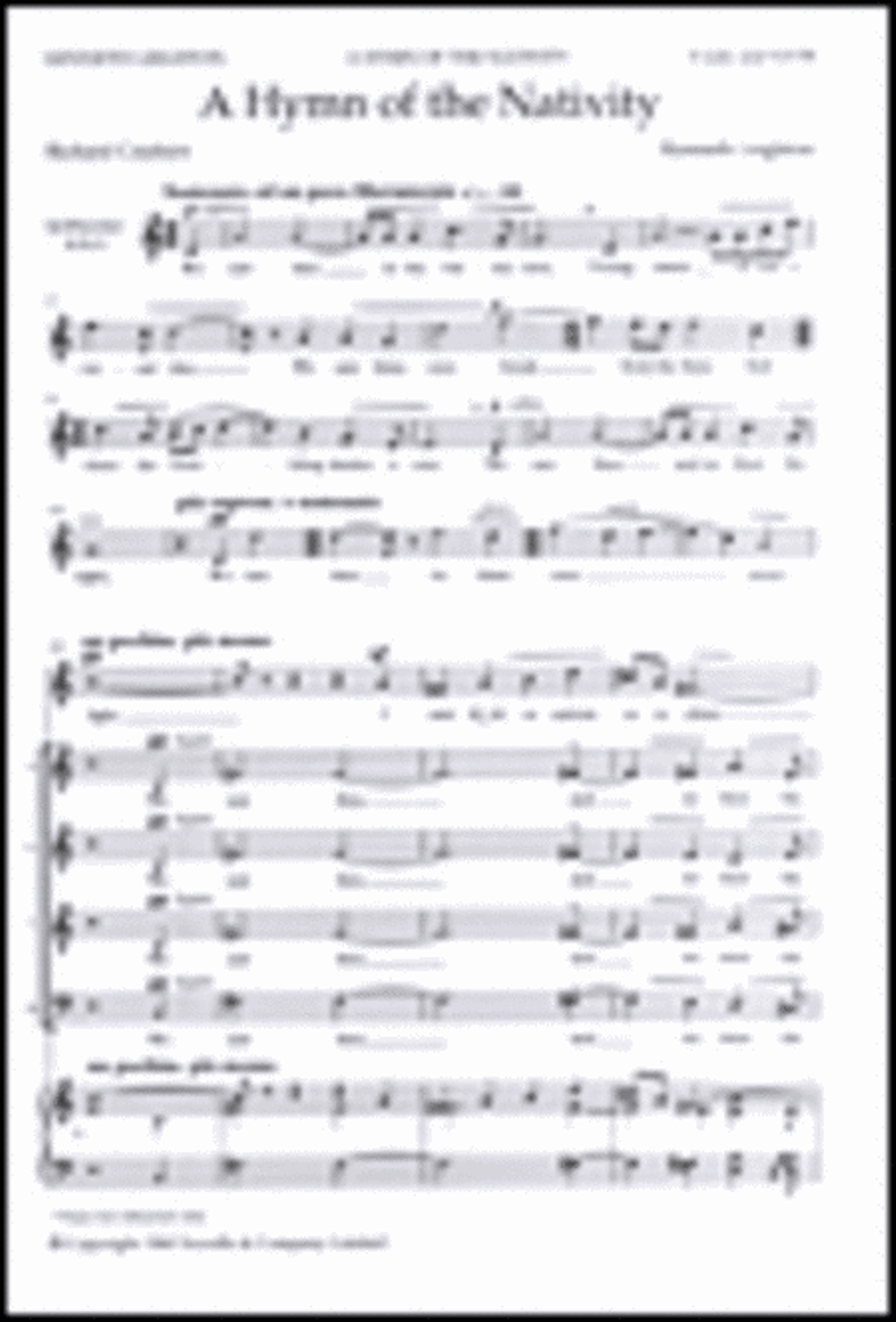 A Hymn of the Nativity 4-Part scores gallery preview page 1