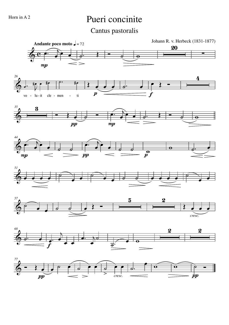 Pueri concinite - Set of parts Small Ensemble scores gallery preview page 4