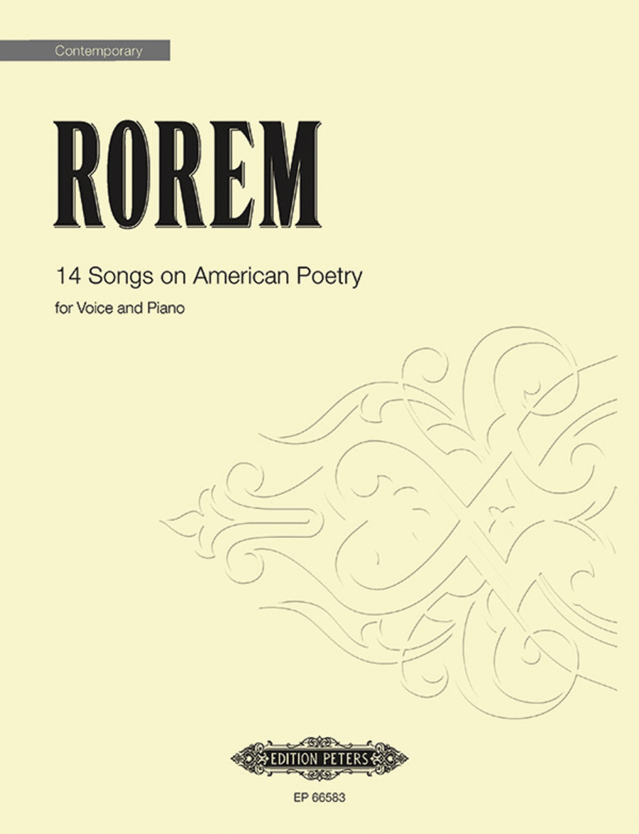 14 Songs on American Poetry for Voice and Piano High Voice scores gallery preview page 1
