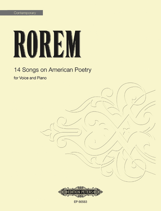 Book cover for 14 Songs on American Poetry for Voice and Piano