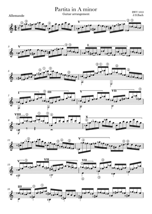Partita in A minor BWV 1013; Allemande