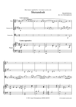 Shenandoah - Flute, Clarinet, Cello and Piano