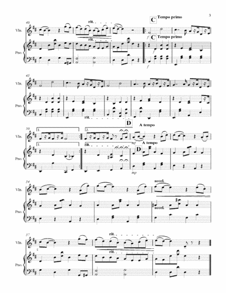 Dance of the Hours by Ponchielli arranged for solo violin and piano, score / parts image number null