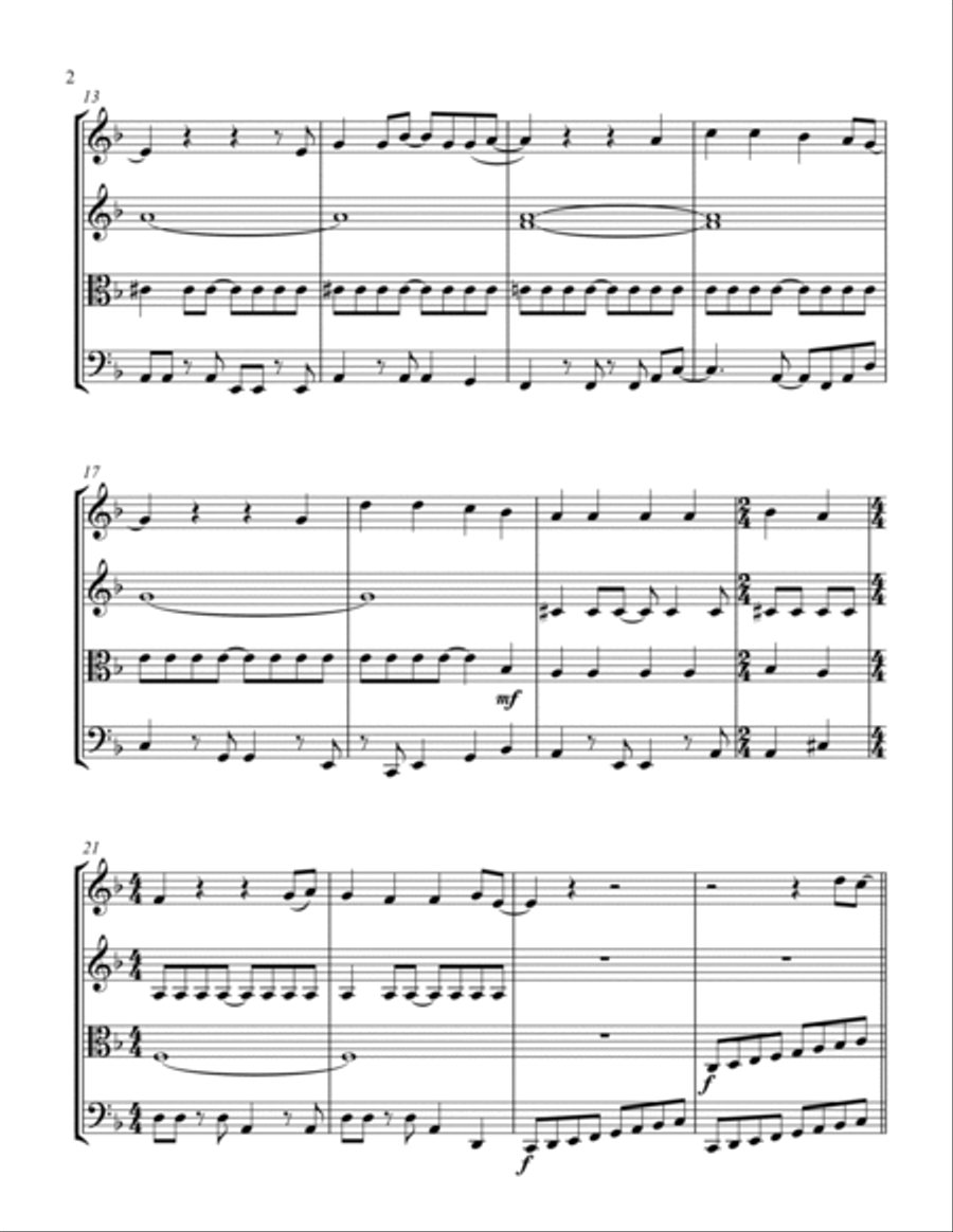 The Man Who Sold The World String Quartet scores gallery preview page 2