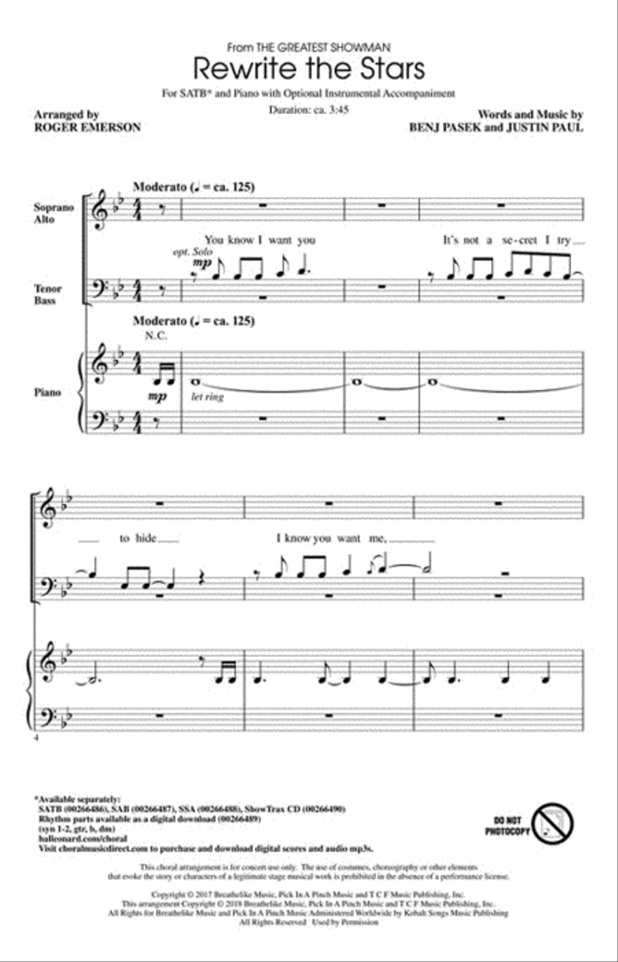 Rewrite the Stars Rewrite the Stars Choir scores gallery preview page 2
