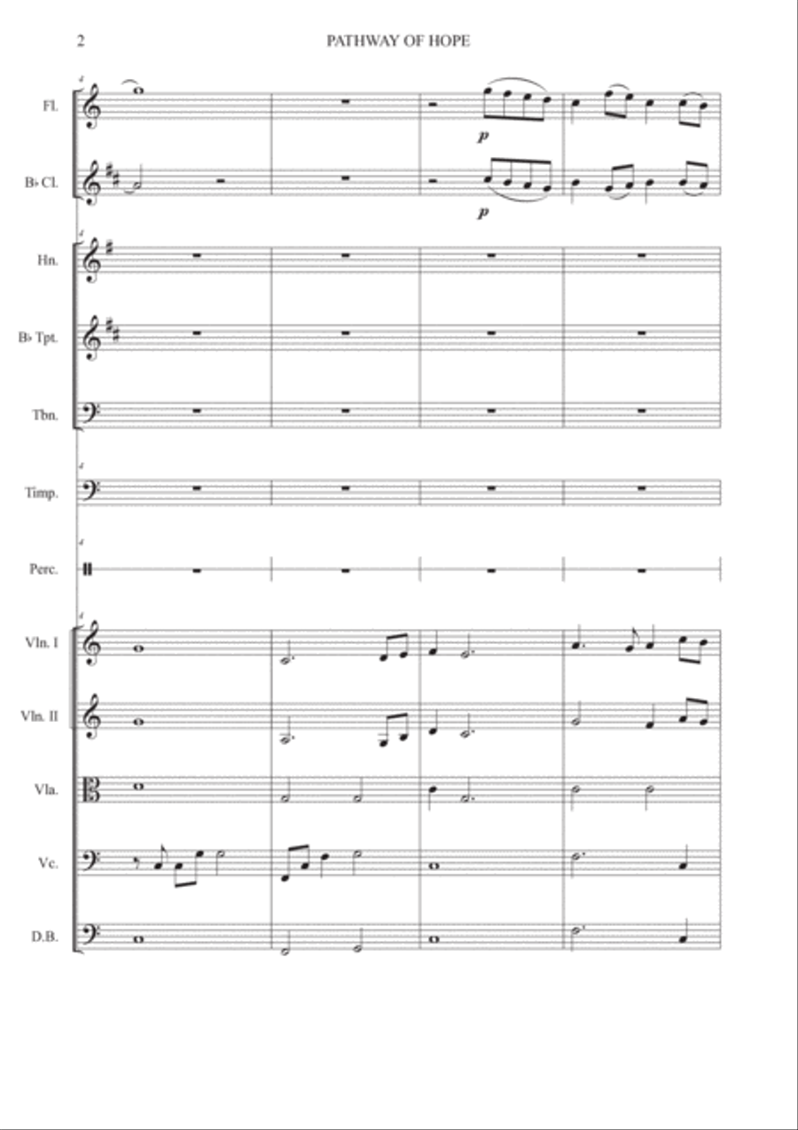 Pathway Of Hope - Score Only Chamber Music scores gallery preview page 2