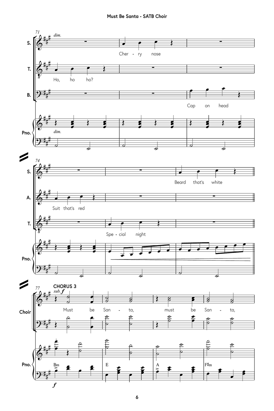Must Be Santa 4-Part scores gallery preview page 6