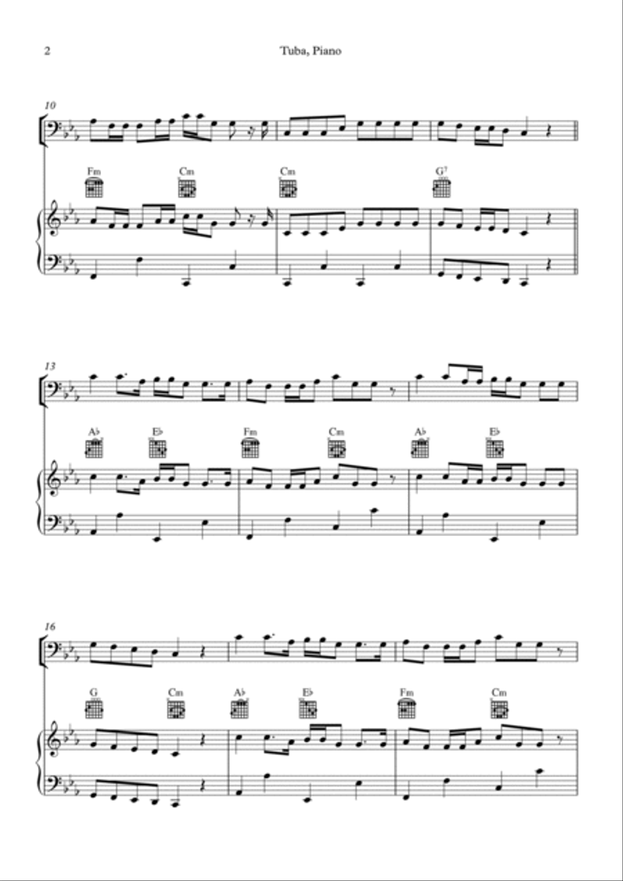 Wellerman Tuba scores gallery preview page 2
