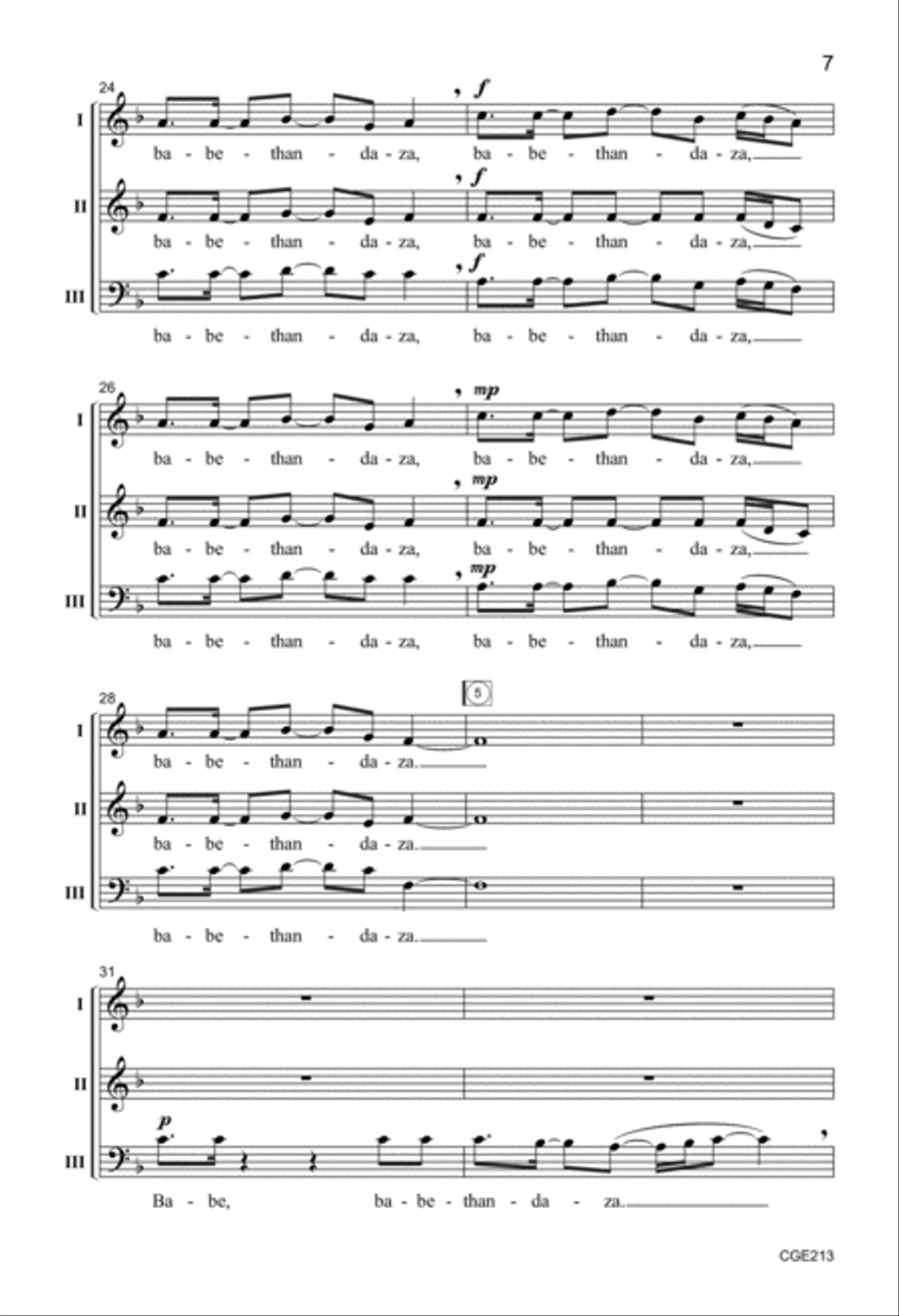 Babethandaza (Three-part Mixed) 3-Part scores gallery preview page 6