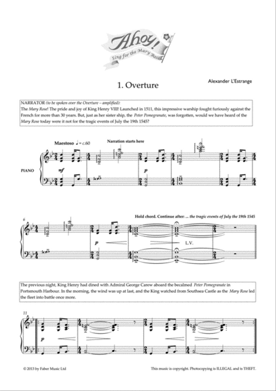 Ahoy! Sing for the Mary Rose 4-Part scores gallery preview page 2