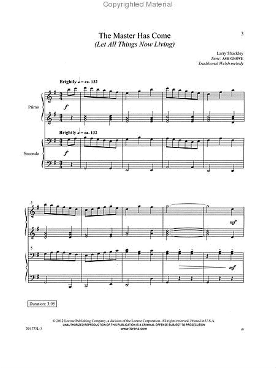 Festive Hymns for Four Hands Piano Duet scores gallery preview page 2