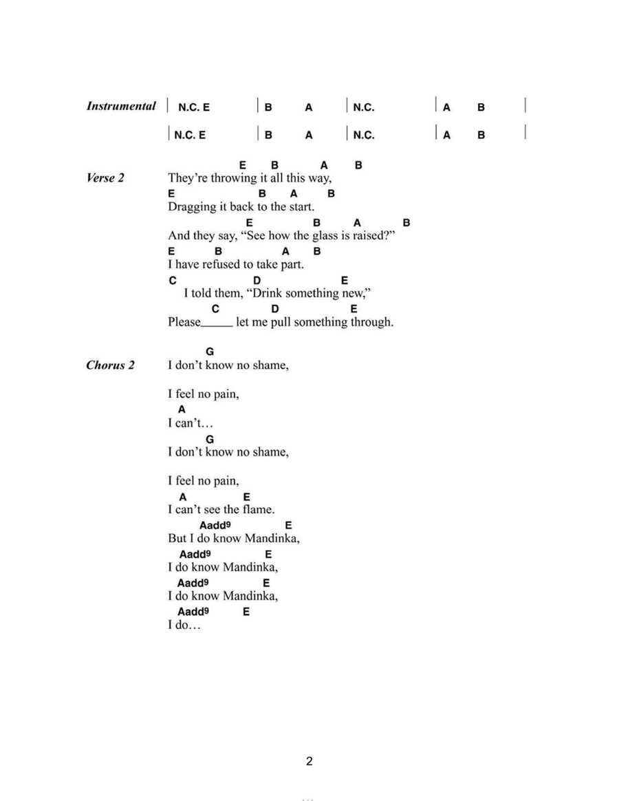 Mandinka Acoustic Guitar scores gallery preview page 2