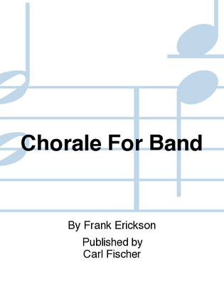Book cover for Chorale for Band