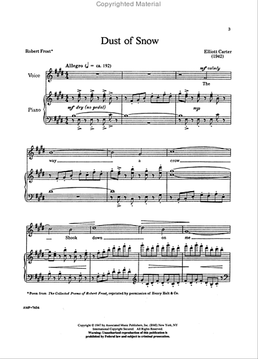 Three Poems of Robert Frost Voice scores gallery preview page 2