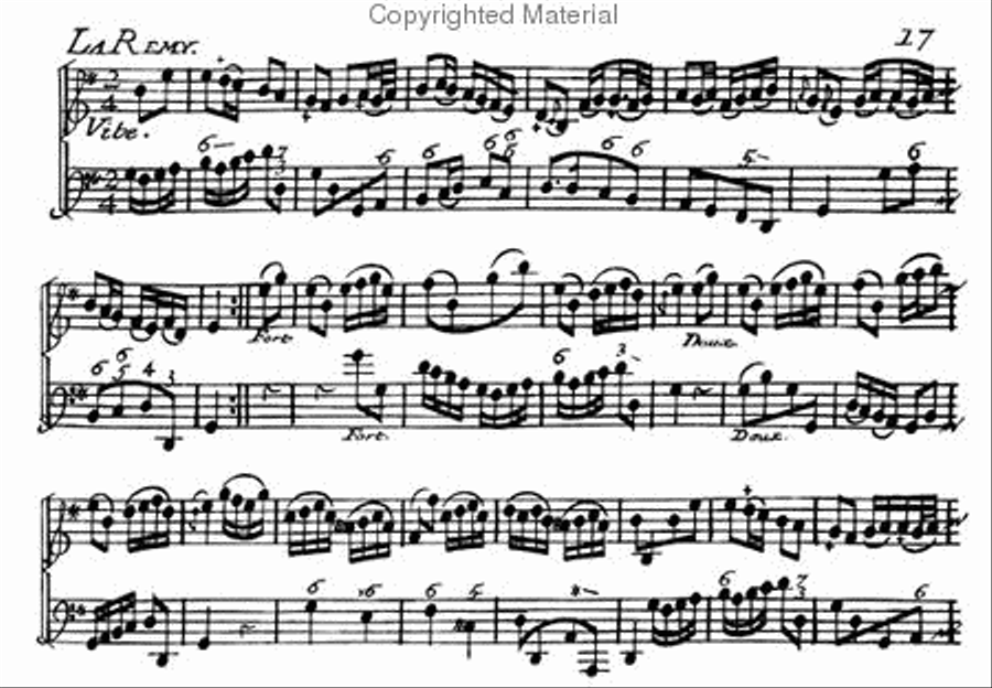 Caix d'Hervelois Opus 6 containing four suites for flute with continuo Volume 3 Flute continuo Flute scores gallery preview page 3