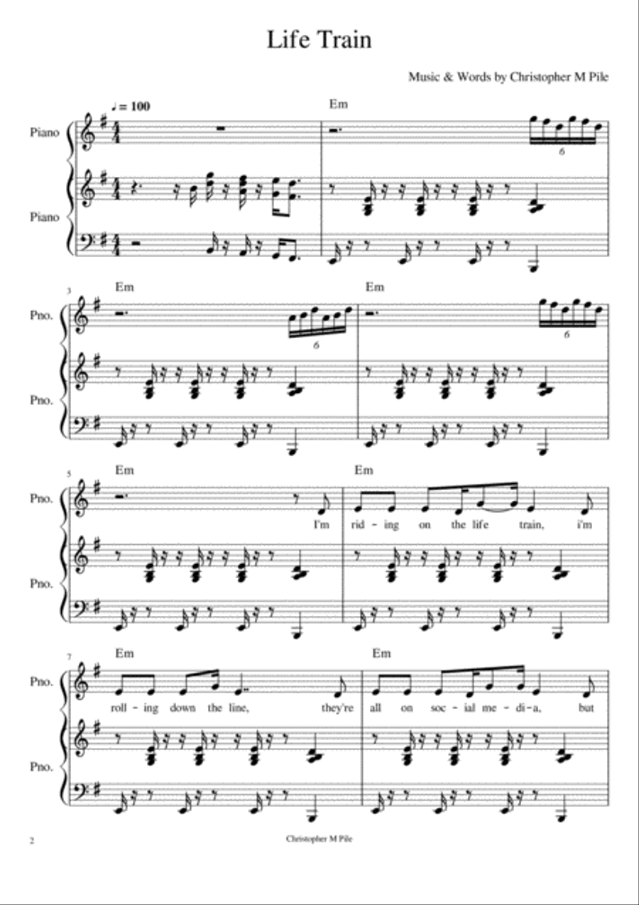 Life Train Voice scores gallery preview page 2