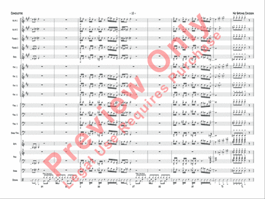 No Spring Chicken Jazz Ensemble scores gallery preview page 13