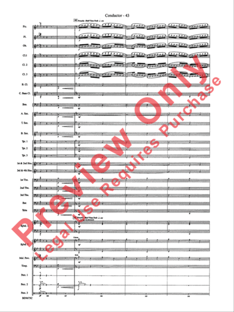 Twelve Seconds to the Moon Concert Band scores gallery preview page 46