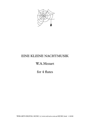 Book cover for EINE KLEINE NACHTMUSIK for 4 flutes - MOZART