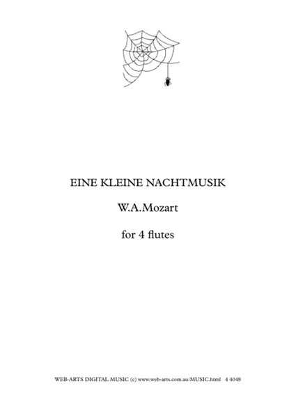 EINE KLEINE NACHTMUSIK for 4 flutes - MOZART image number null