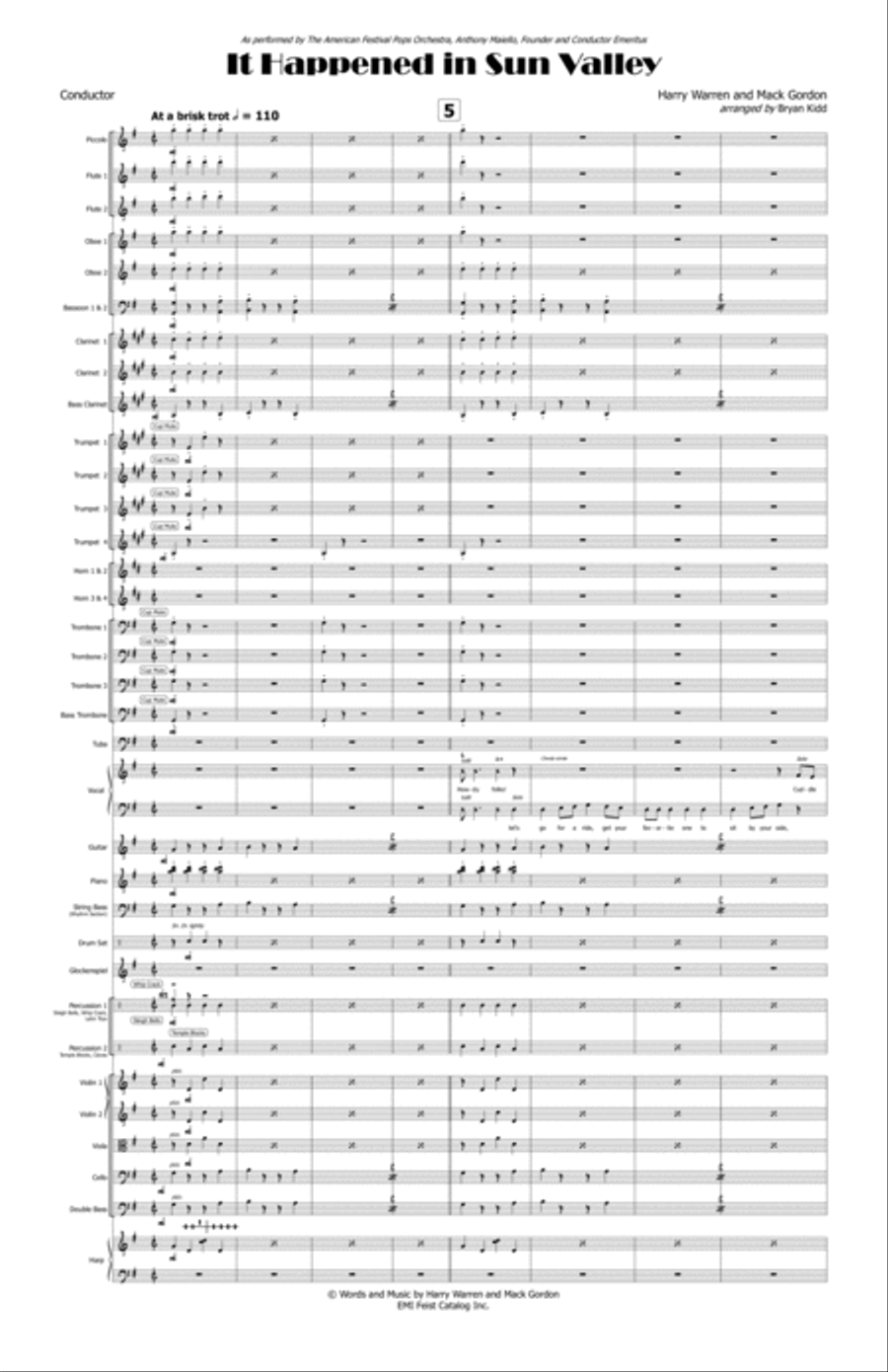 It Happened In Sun Valley - Score Only Full Orchestra scores gallery preview page 2